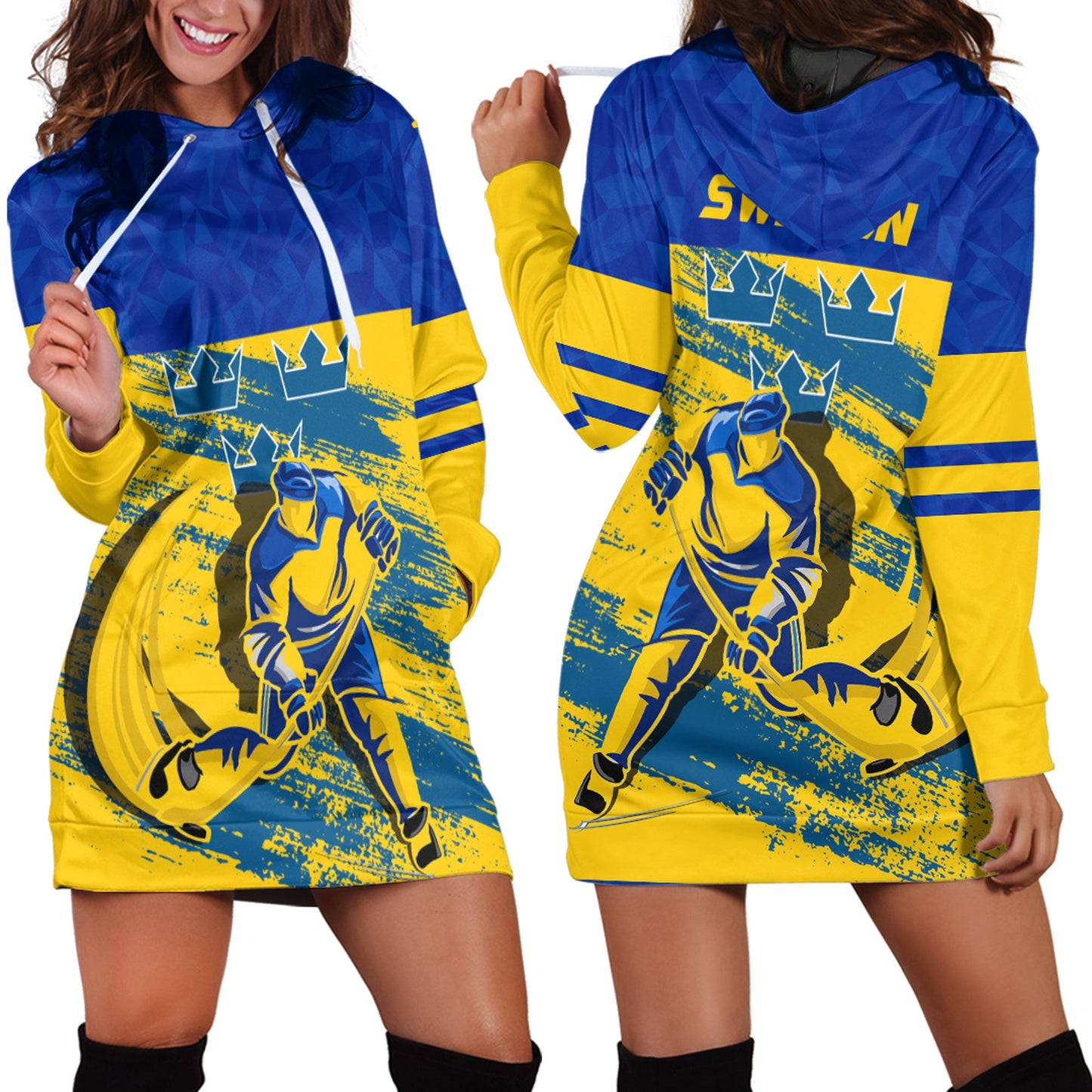 Clothing Sweden Hockey Jersey Style Special Hoodie Dress