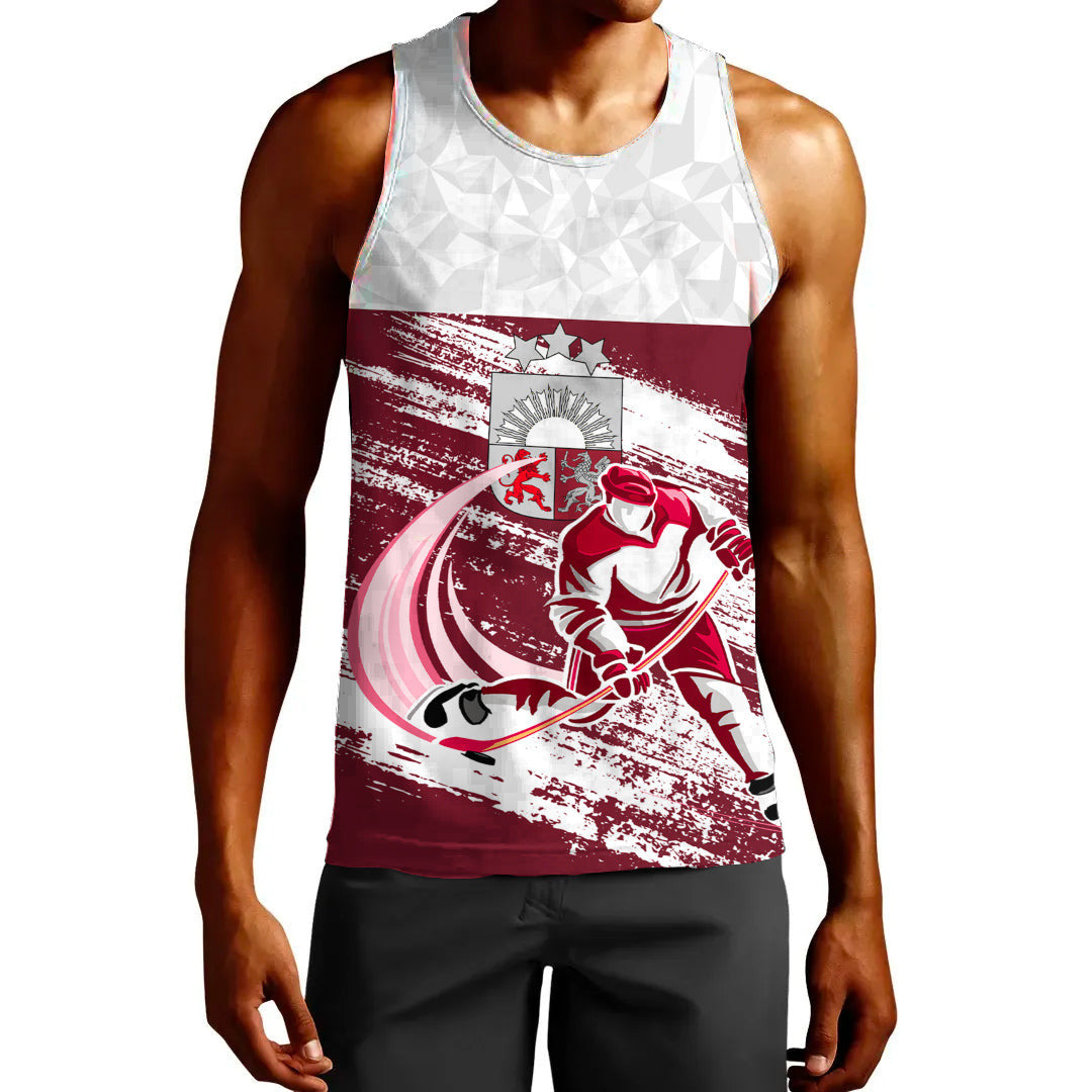 Clothing Custom Latvia Hockey Jersey Special Style Tank Top