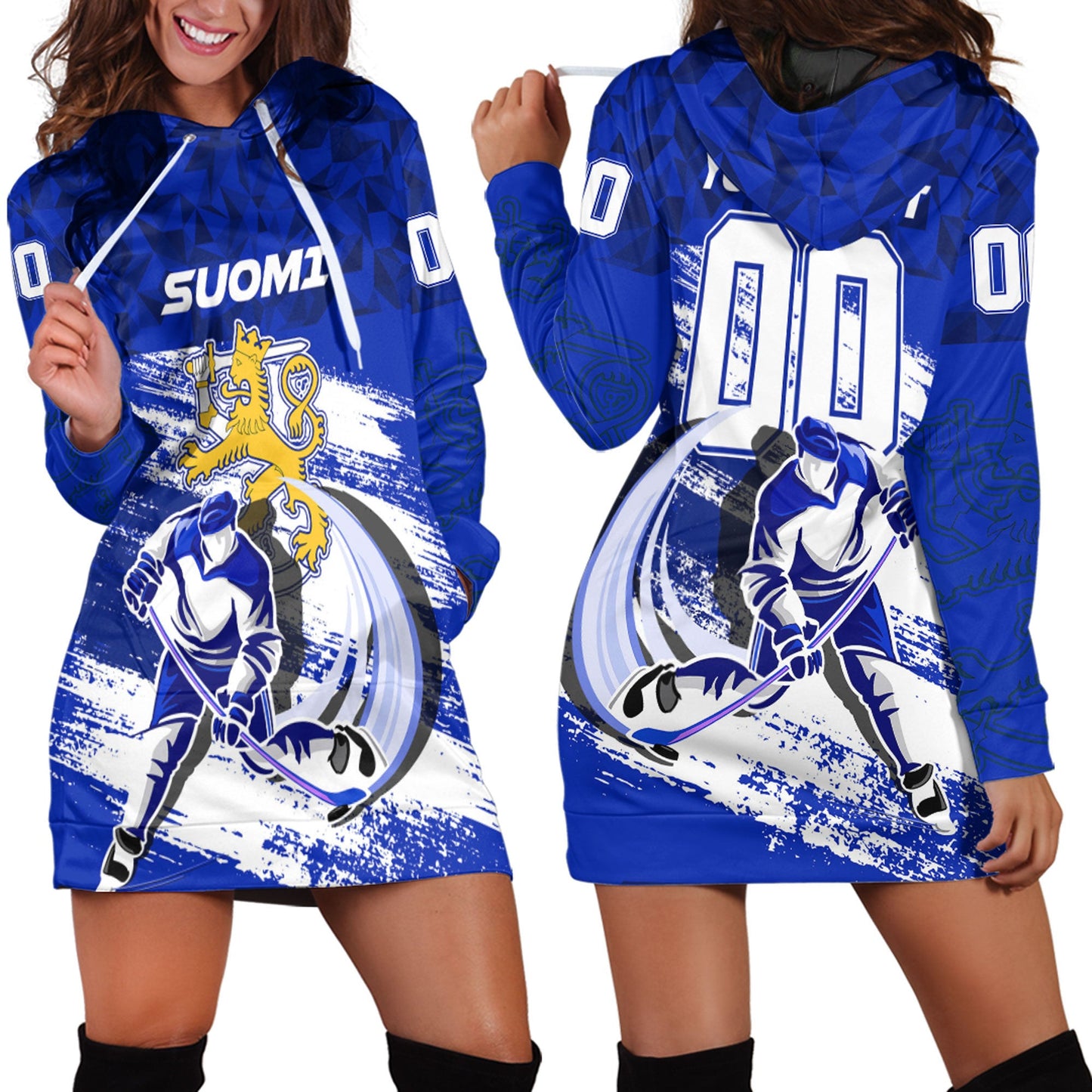 Clothing Custom Finland Team Hockey Jersey Special Style Hoodie Dress