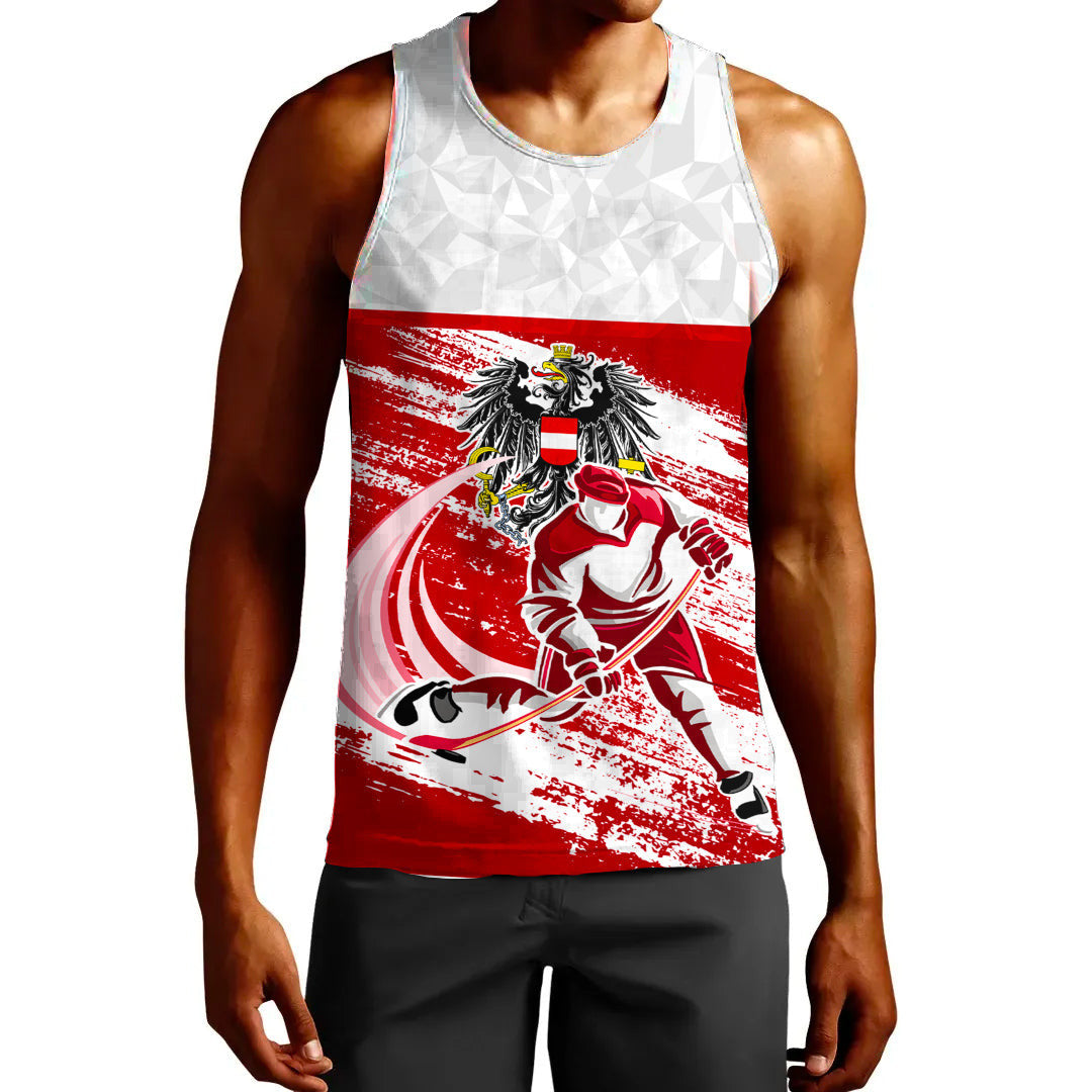 Clothing Custom Austria Hockey Jersey Style Tank Top