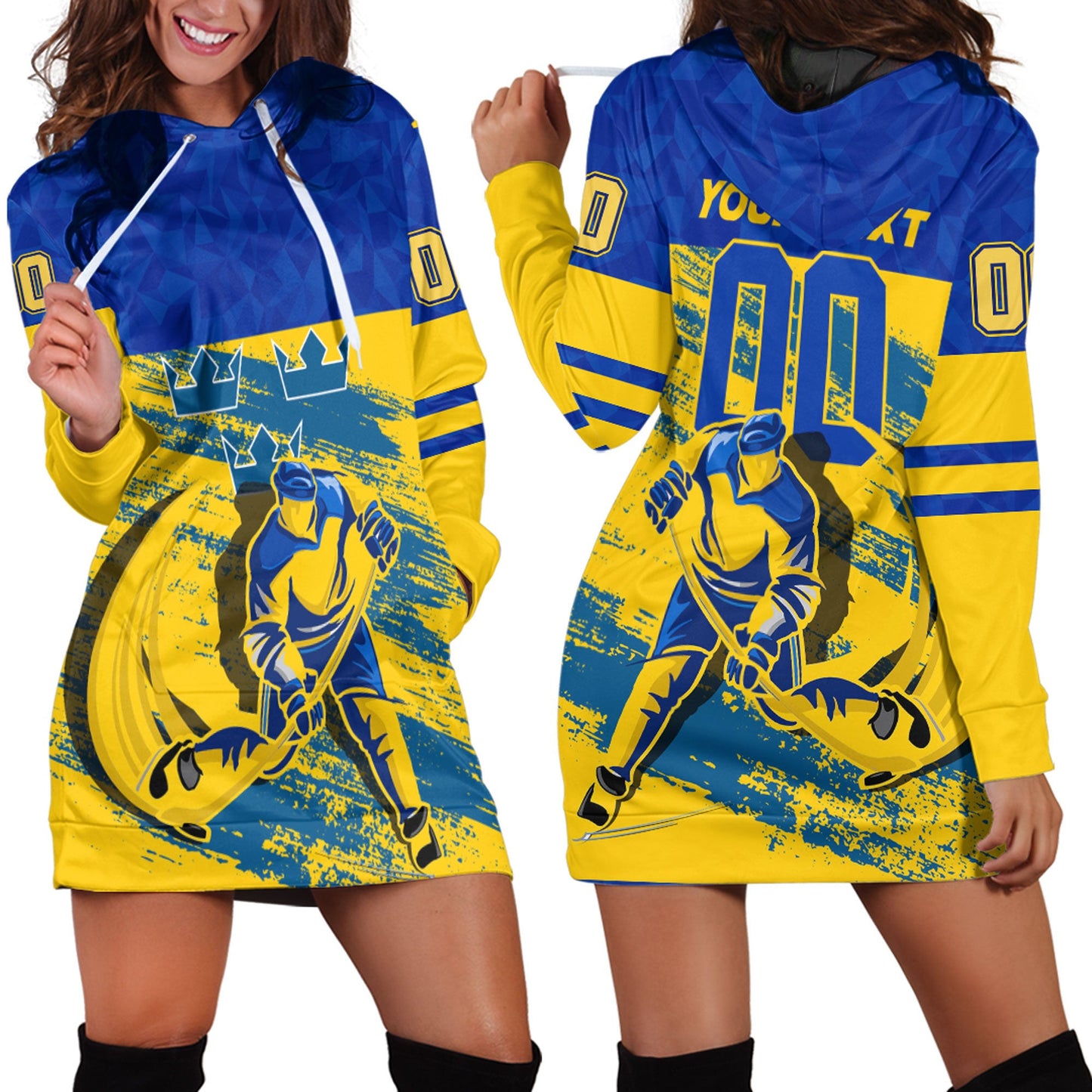 Clothing Custom Sweden Hockey Jersey Style Special Hoodie Dress