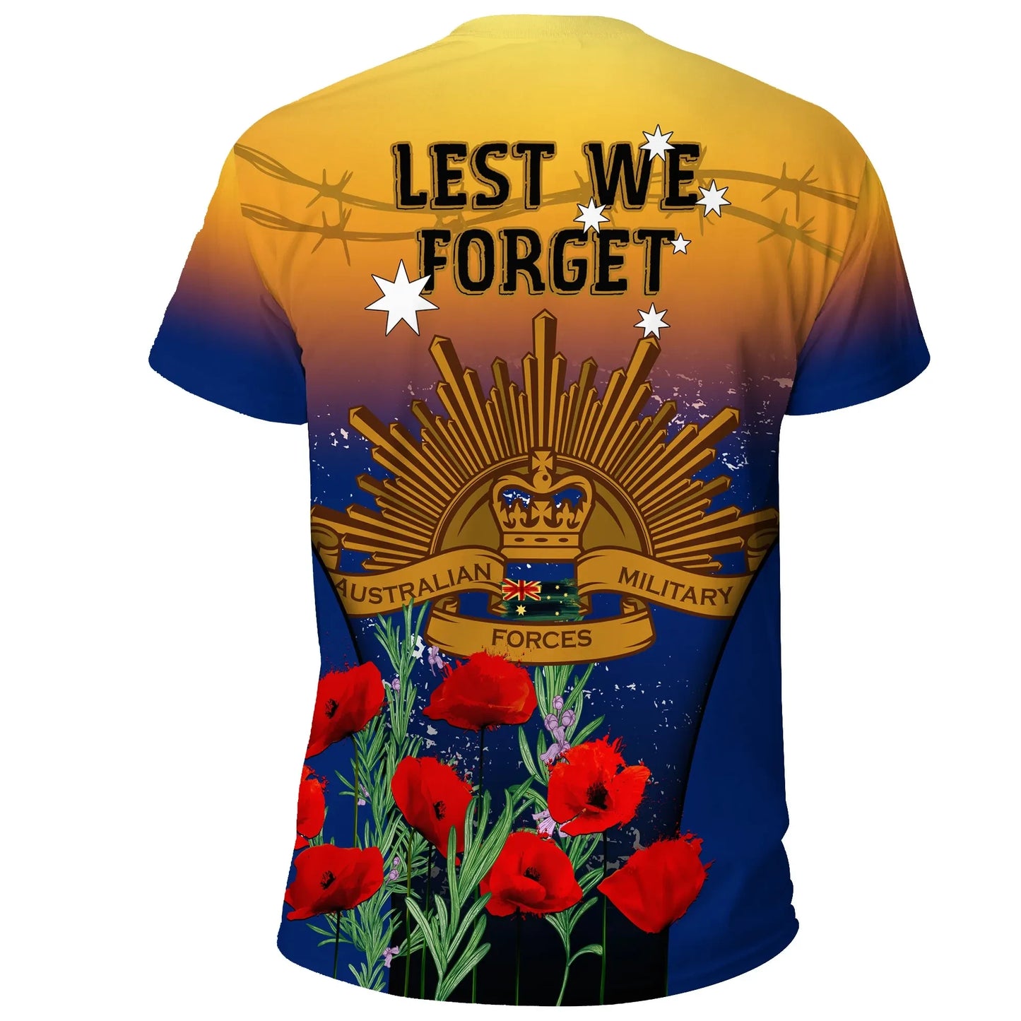 Australia Anzac Day T Shirt Anzac Lest We Forget Poppy Rosemary