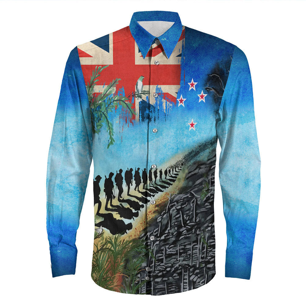 Rugbylife Clothing New Zealand Anzac Day Lest We Forget Long Sleeve Button Shirt