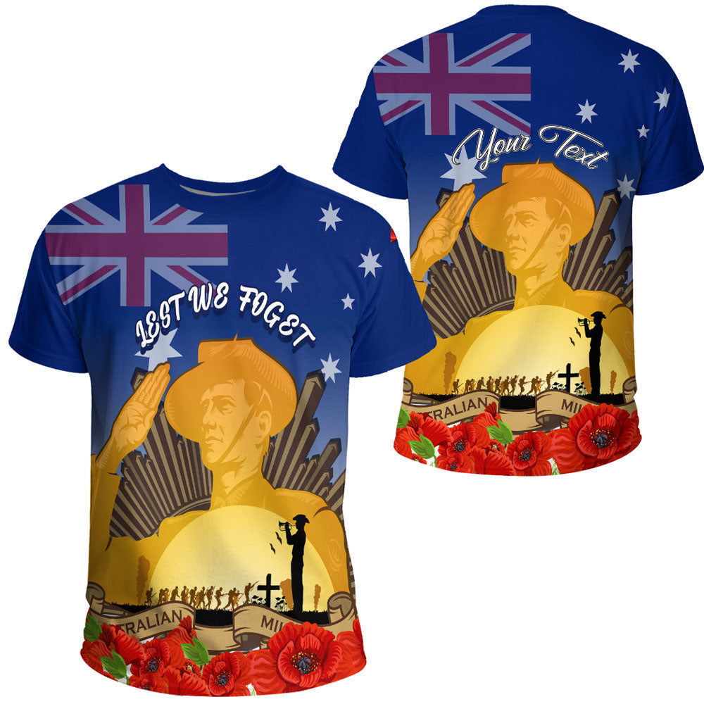 Clothing Custom Australia Anzac Day Soldier Salute T Shirt