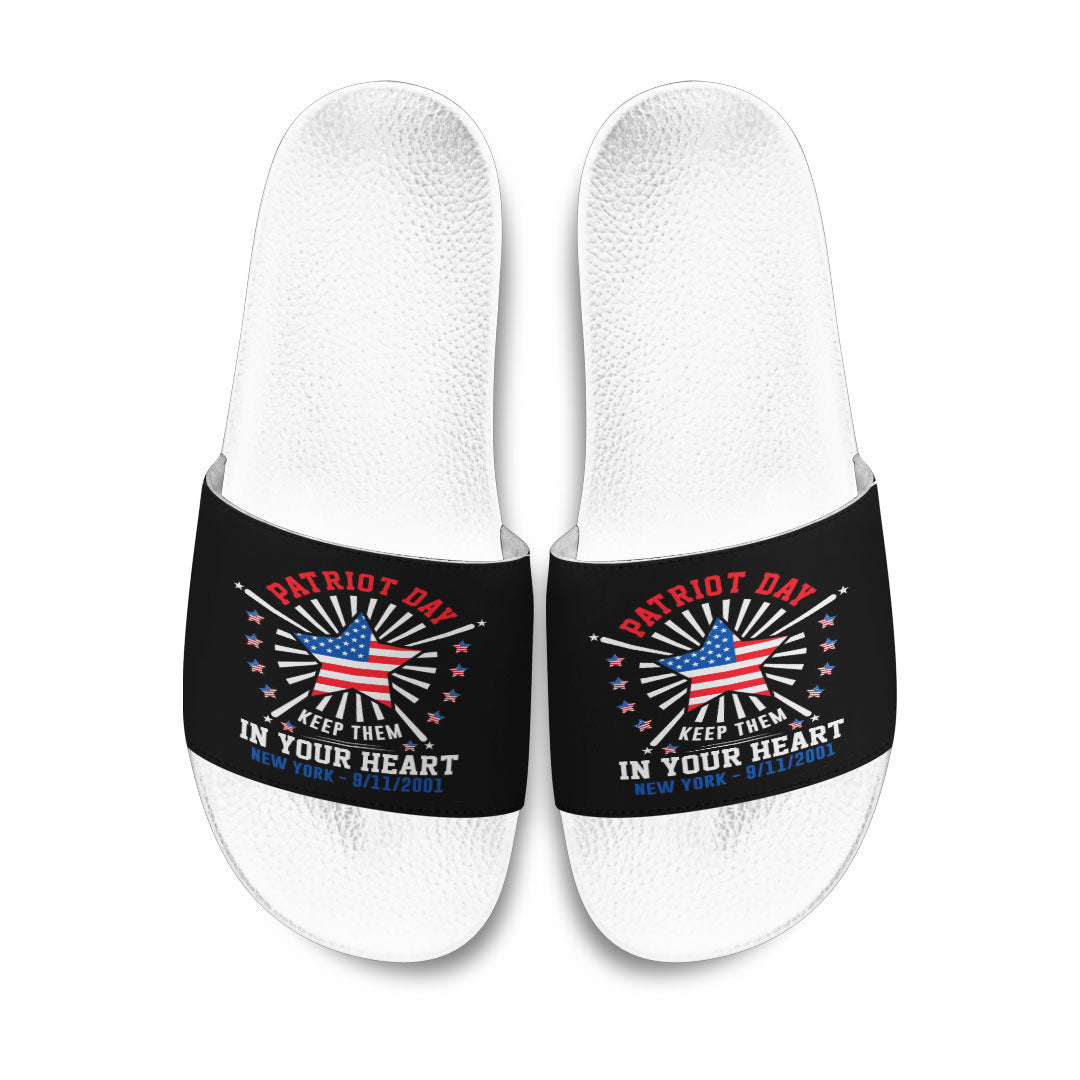 Slide Sandals Patriot Day In Your Heart Slide Sandals