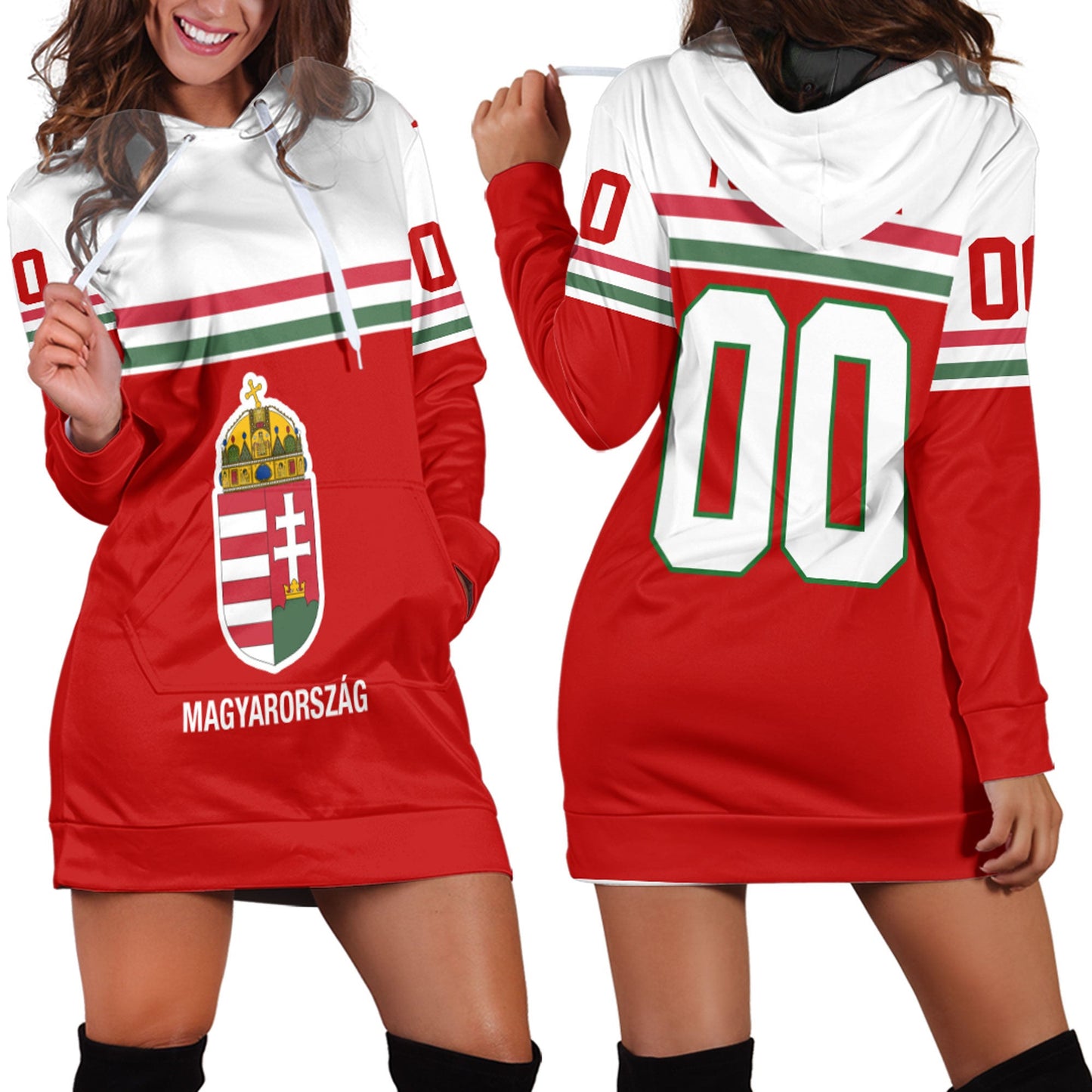 Clothing Custom Hungary Hockey Jersey Style Hoodie Dress