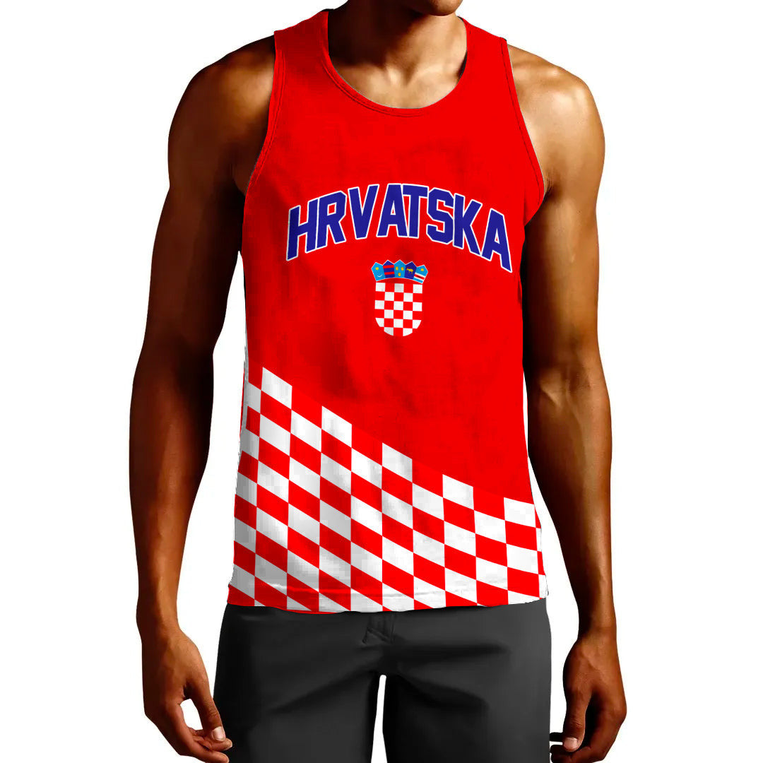 Clothing Custom Croatia Hockey Jersey Style Tank Top