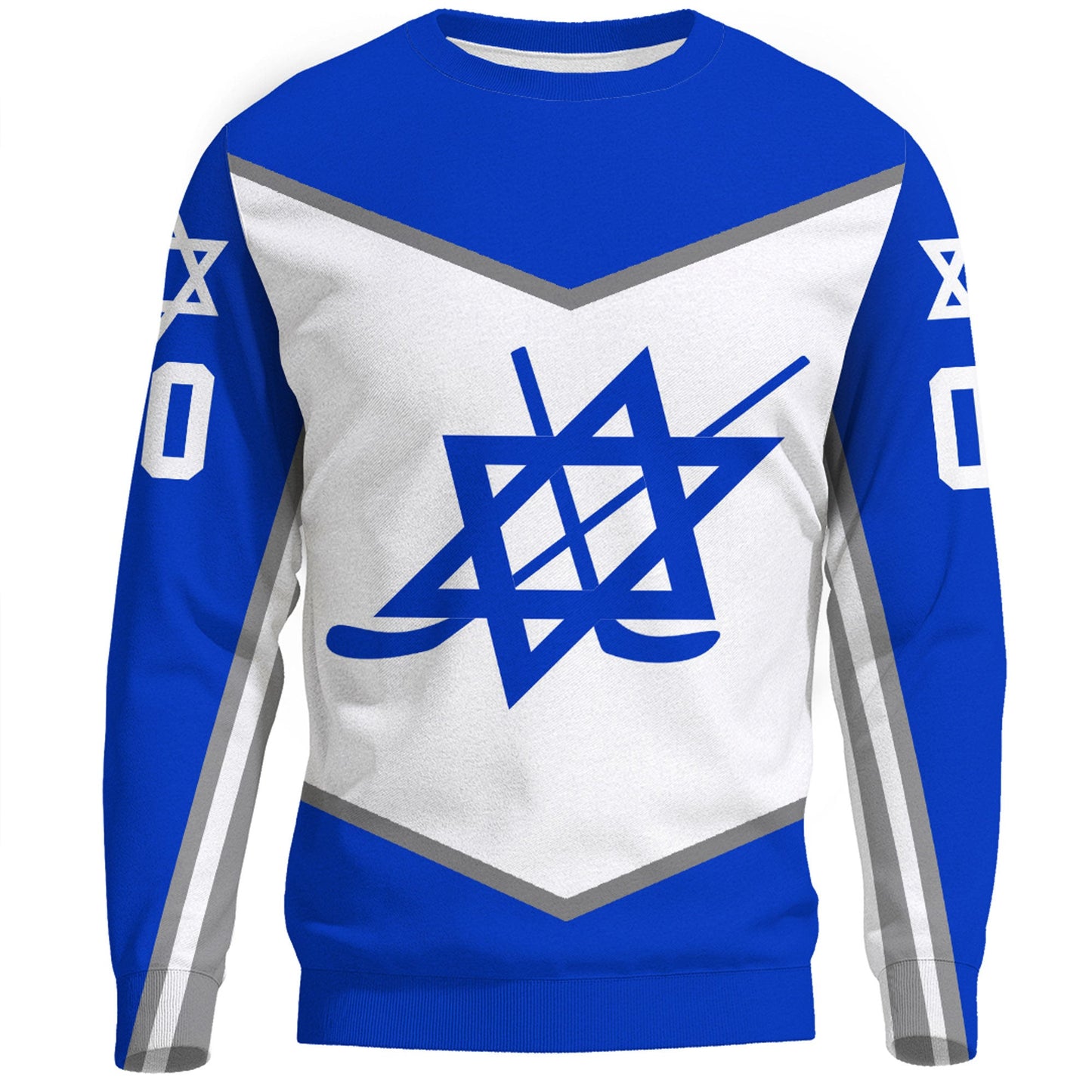 Clothing Custom Israel Team Hockey Jersey Style Sweatshirts