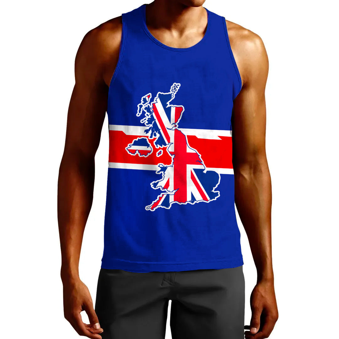 Clothing Custom Great Britain Team Hockey Jersey Style Tank Top