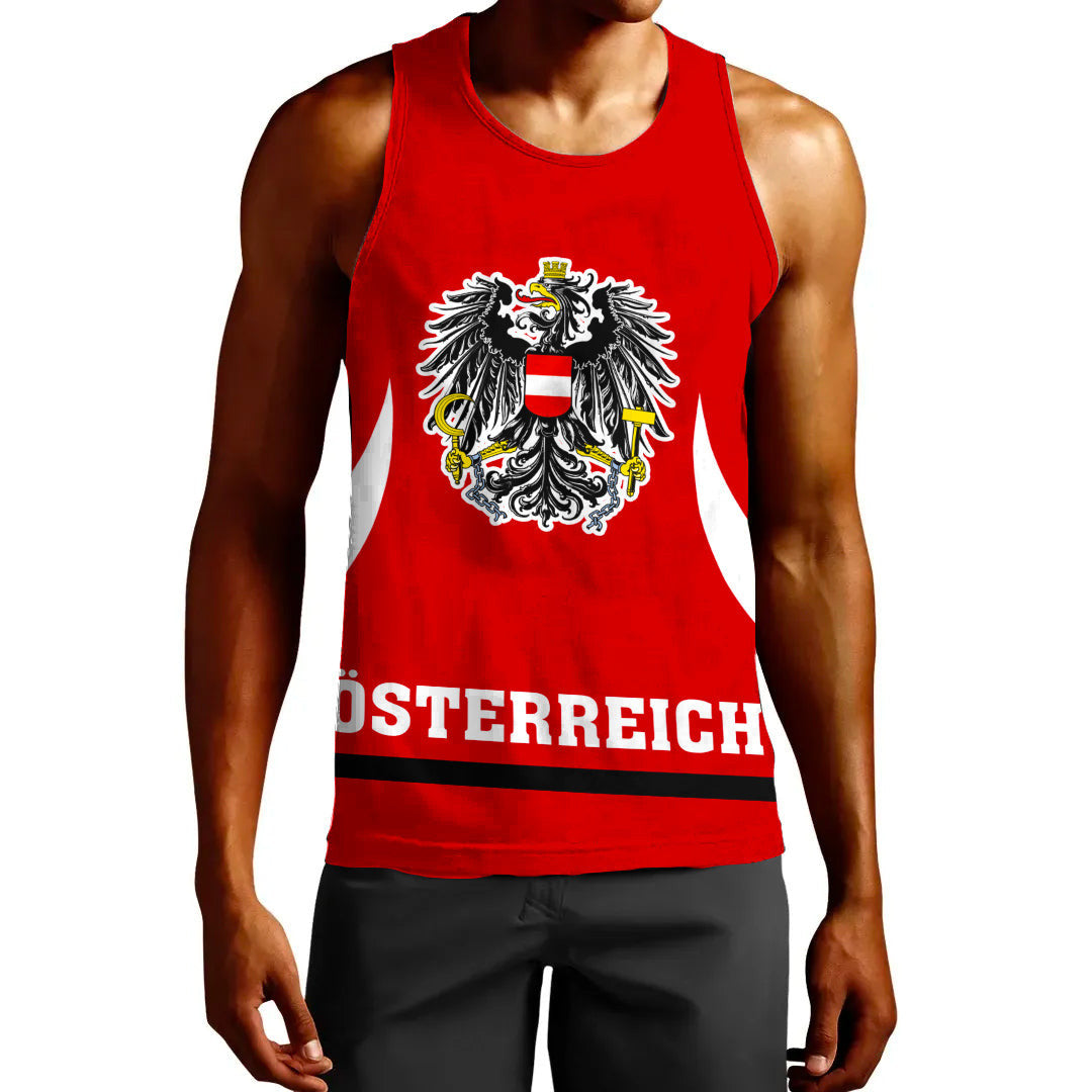 Clothing Custom Austria Hockey Jersey Style Tank Top