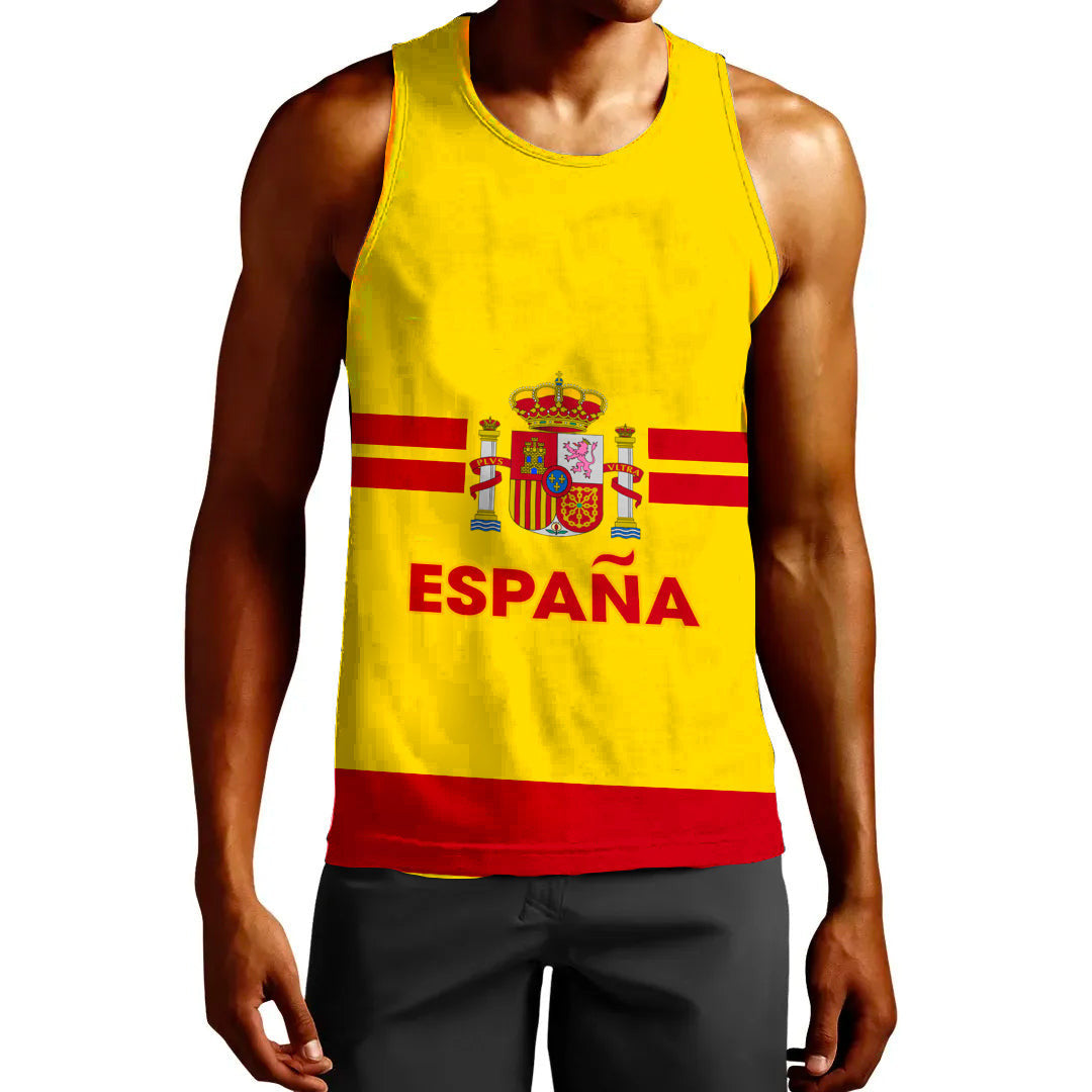 Clothing Custom Spain Hockey Jersey Style Tank Top