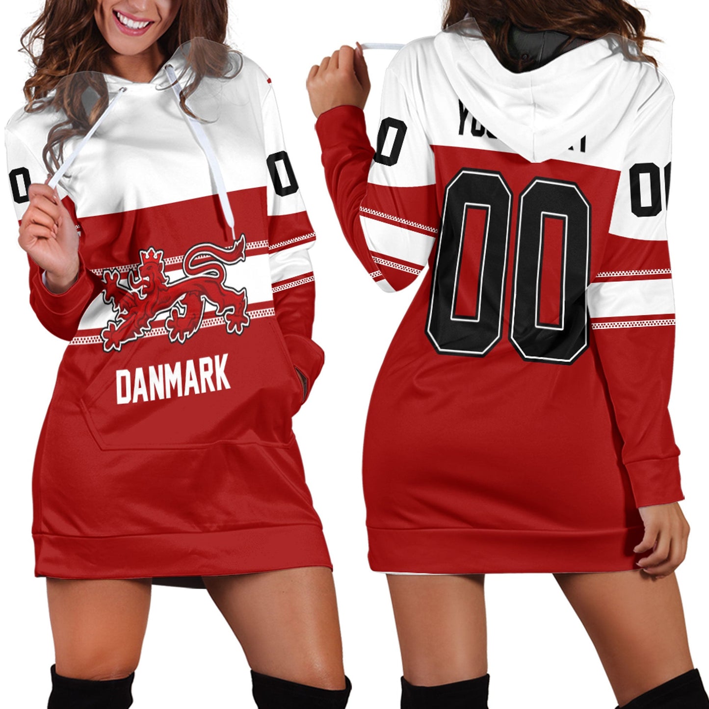 Clothing Custom Denmark Classic Hockey Jersey Style Hoodie Dress