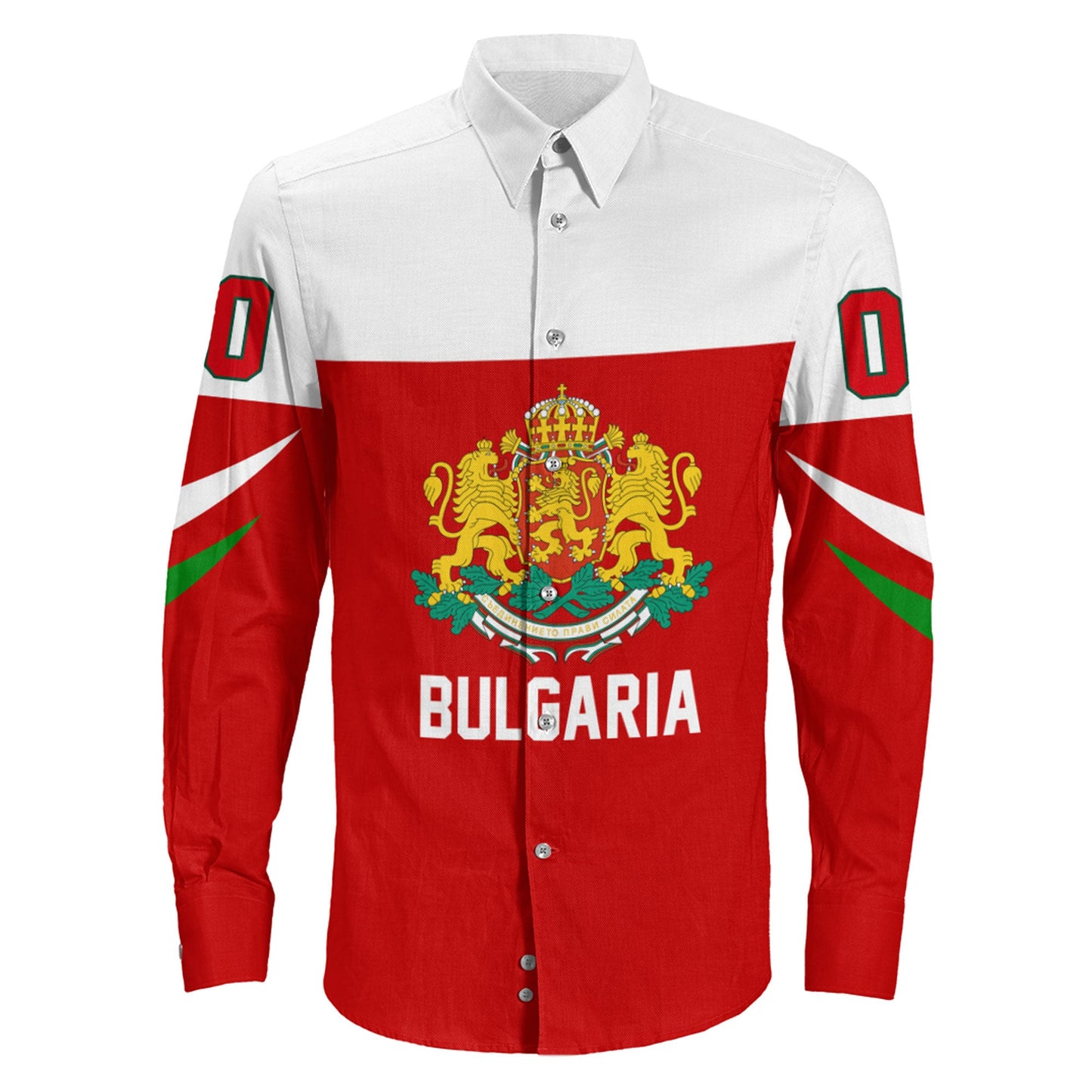 Clothing Custom Bulgaria Classic Hockey Jersey Style Long Sleeve Button Shirt