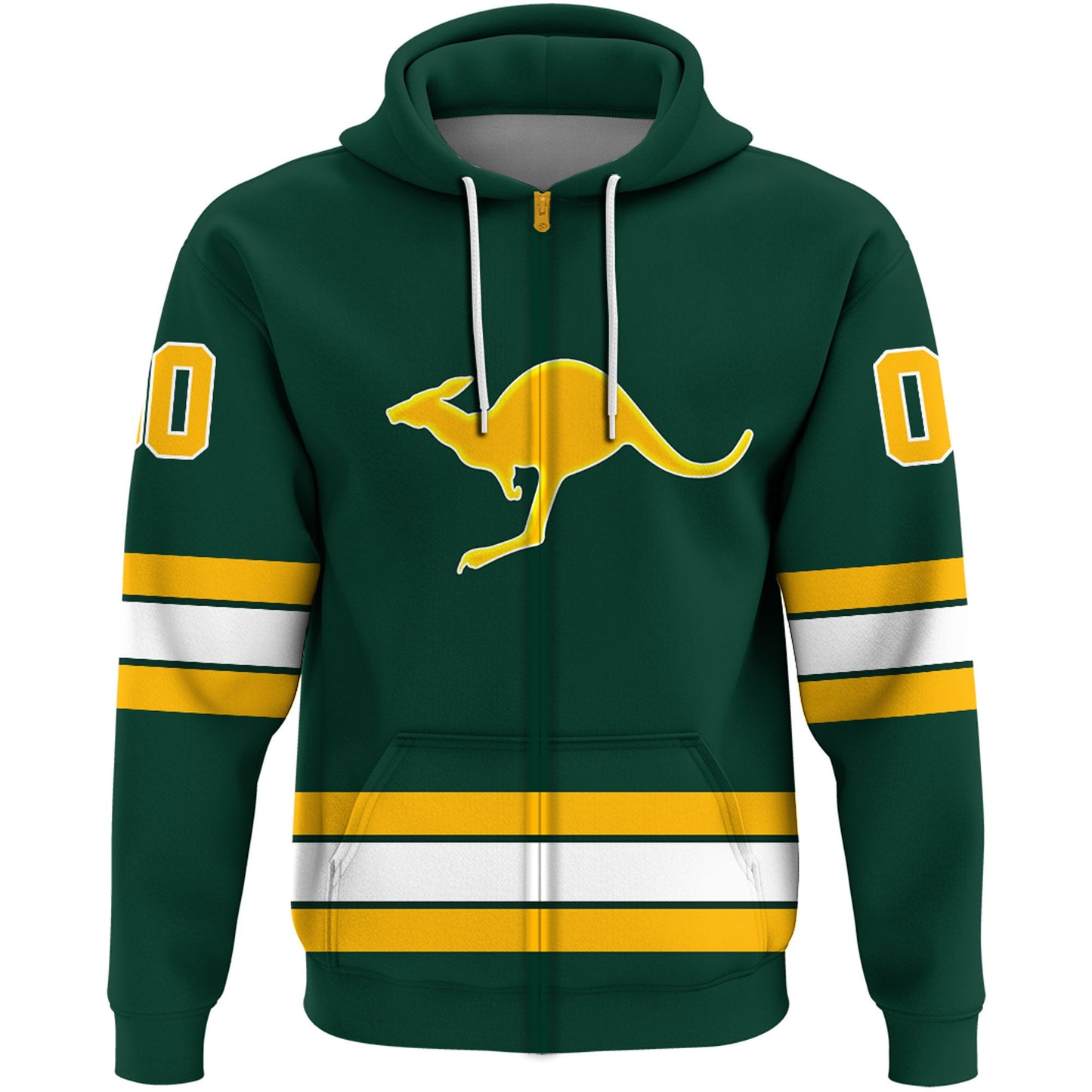 Clothing Custom Australia Team Hockey Jersey Style Zip Hoodie