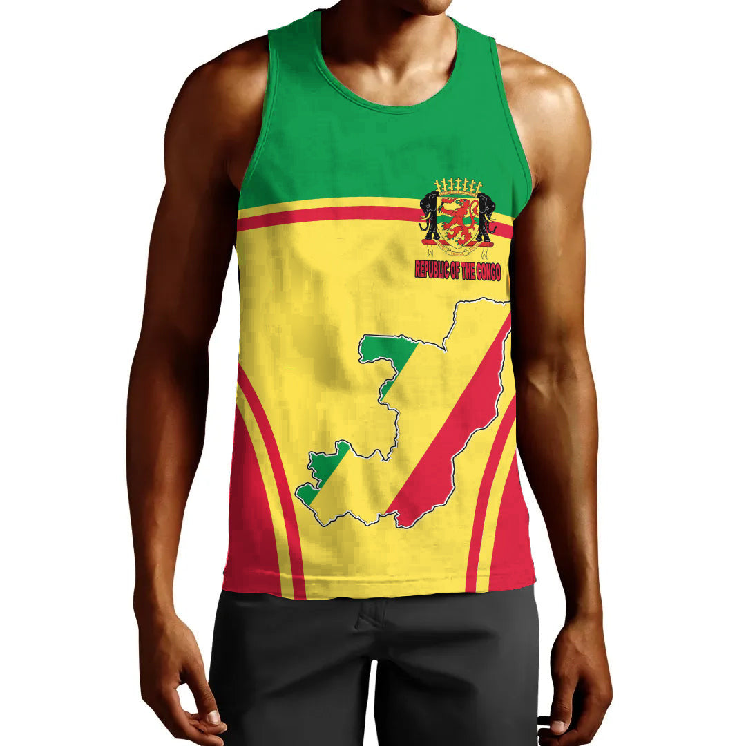 Clothing Republic of the Congo Active Flag Men Tank Top