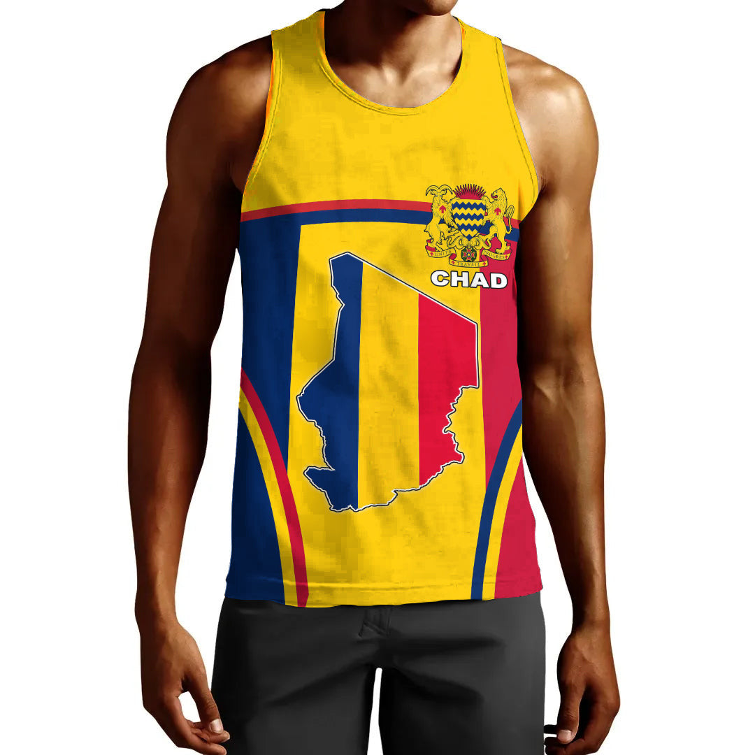 Clothing Chad Active Flag Men Tank Top