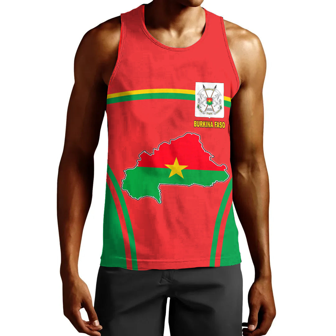 Clothing Burkina Faso Active Flag Men Tank Top