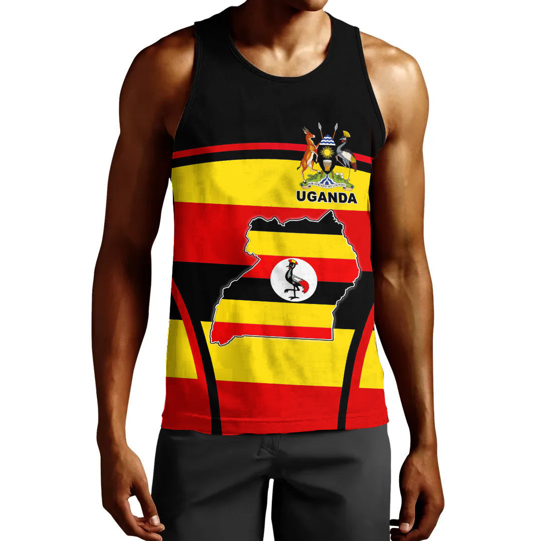 Clothing Uganda Active Flag Men Tank Top