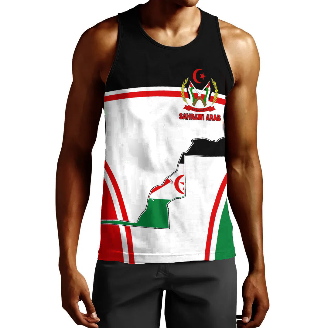Clothing Sahrawi Arab Active Flag Men Tank Top