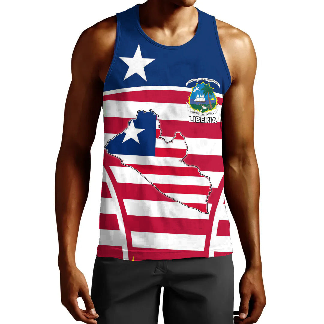 Clothing Liberia Active Flag Men Tank Top