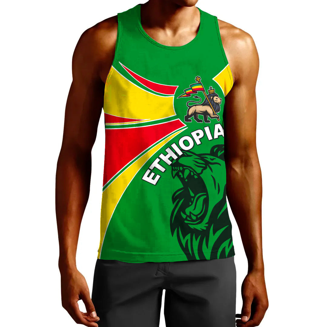 Clothing Ethiopia Round Coat Of Arms Lion Tank Top