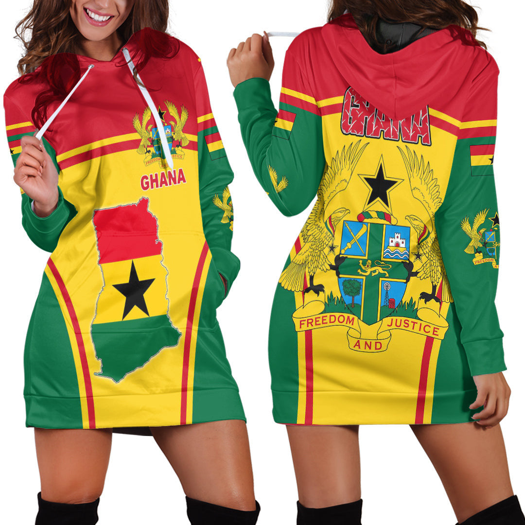 Clothing Ghana Active Flag Hoodie Dress