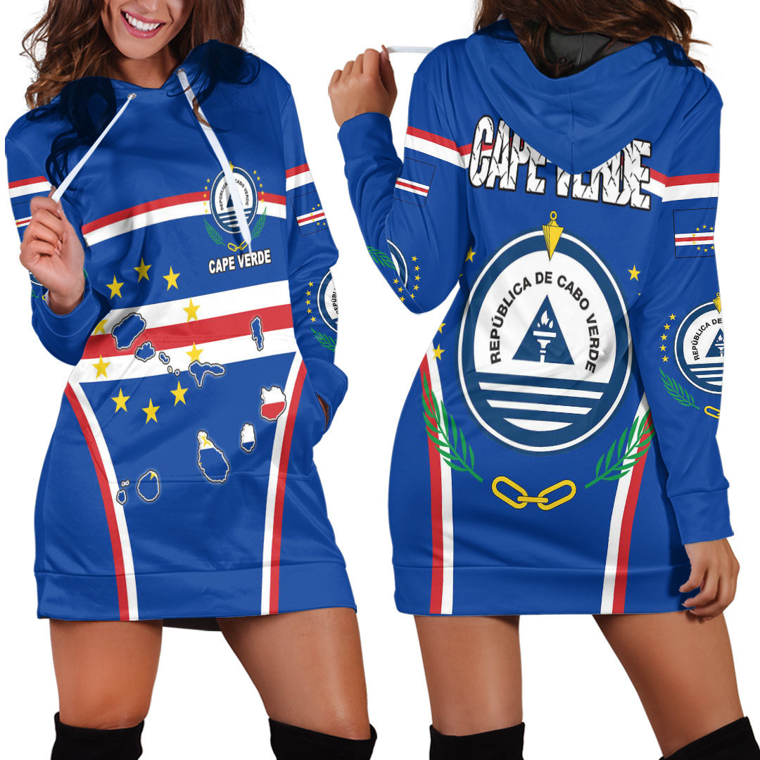 Clothing Cape Verde Active Flag Hoodie Dress