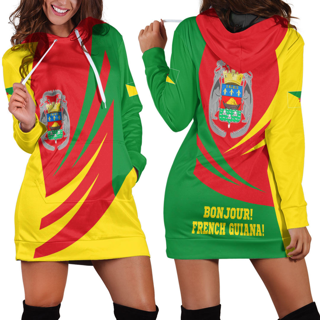 Clothing French Guiana Bincjou Coat of Arms Hoodie Dress