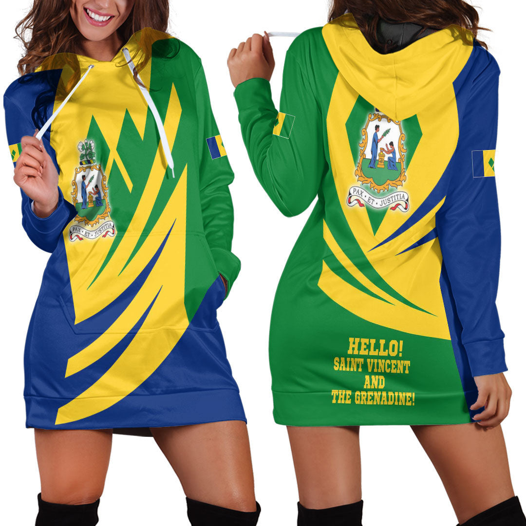 Clothing Saint Vincent and the Grenadines Bincjou Coat of Arms Hoodie Dress