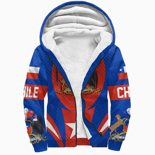 Clothing Chile Action Flag Sporty Style Sherpa Hoodies