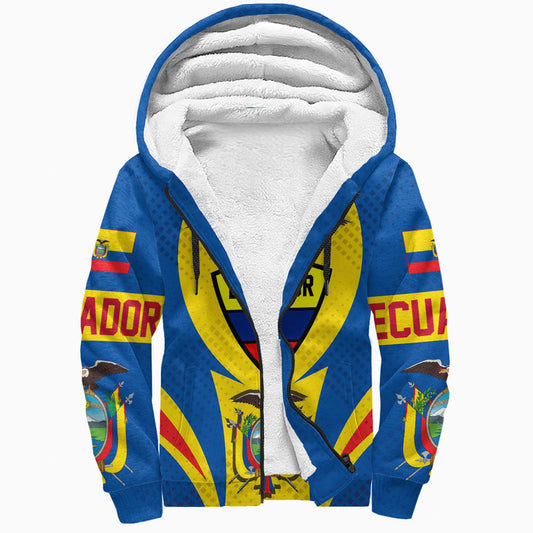 Clothing Ecuador Action Flag Sporty Style Sherpa Hoodies