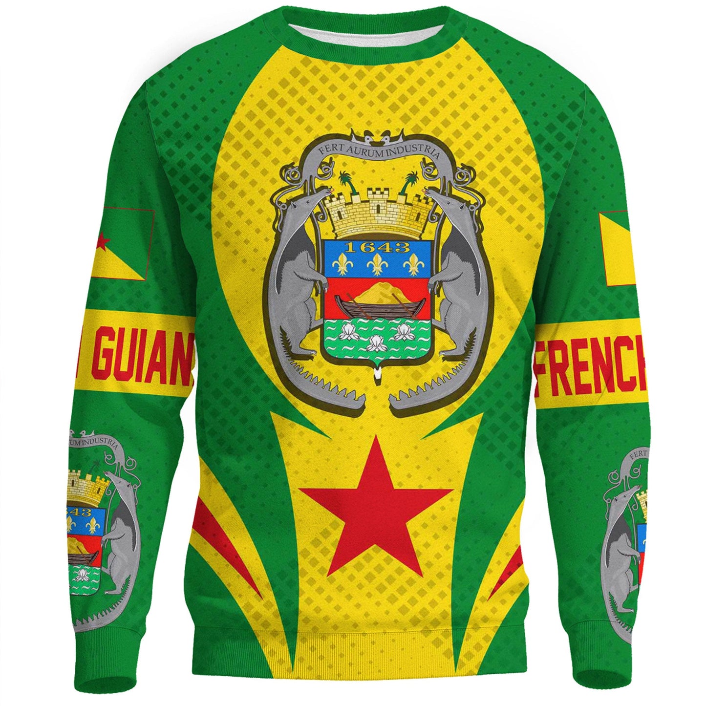 Clothing French Guiana Action Flag Sporty Style Sweatshirts