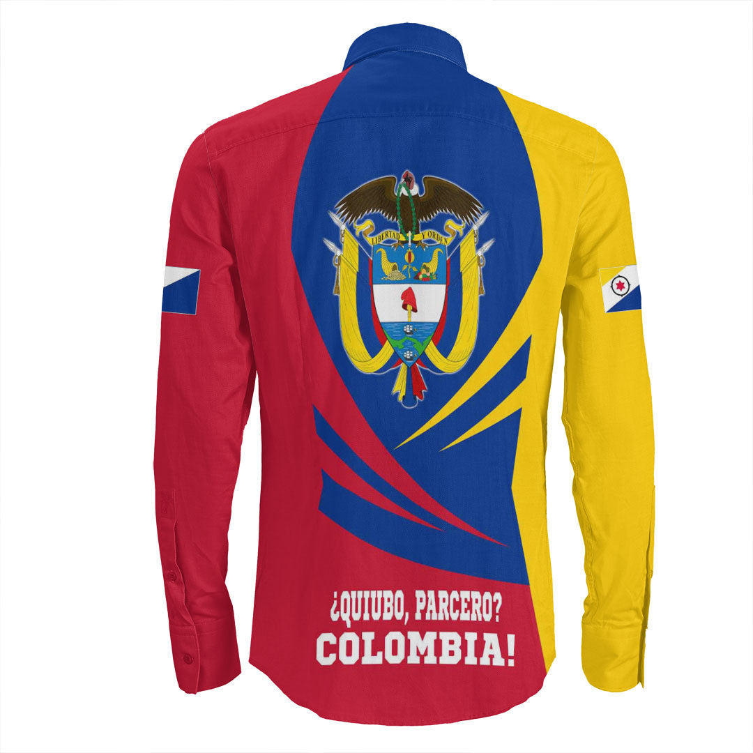 Clothing Colombia Bincjou Coat Of Arms Long Sleeve Button Shirt