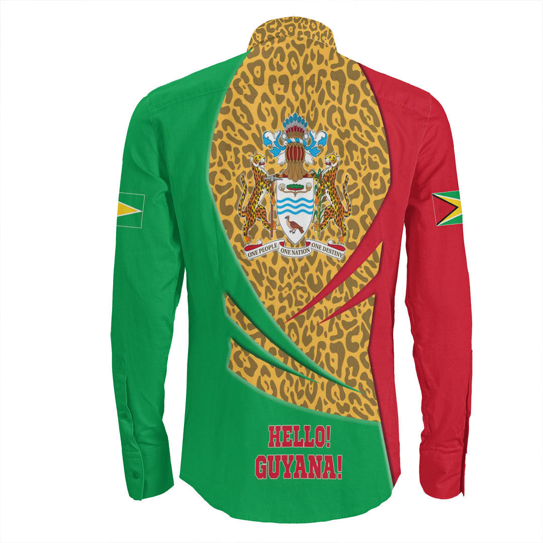 Clothing Guyana Bincjou Coat Of Arms Long Sleeve Button Shirt