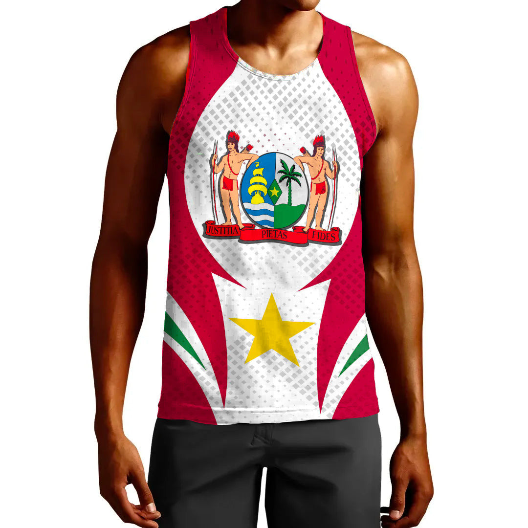 Clothing Suriname Active Flag Sporty Style Tank Top