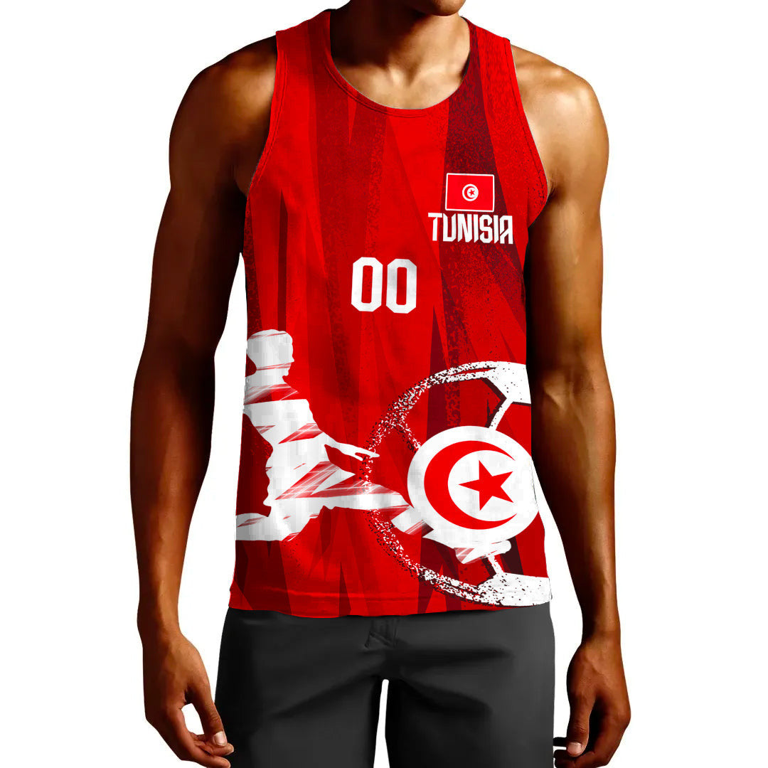 Clothing Custom Tunisia Football Fan Tank Top
