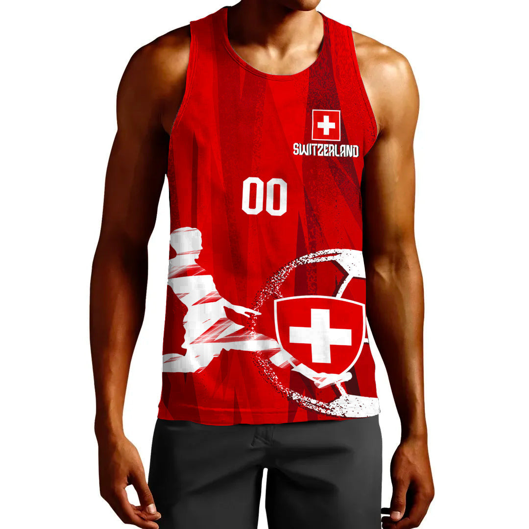 Clothing Custom Switzerland Football Fan Tank Top