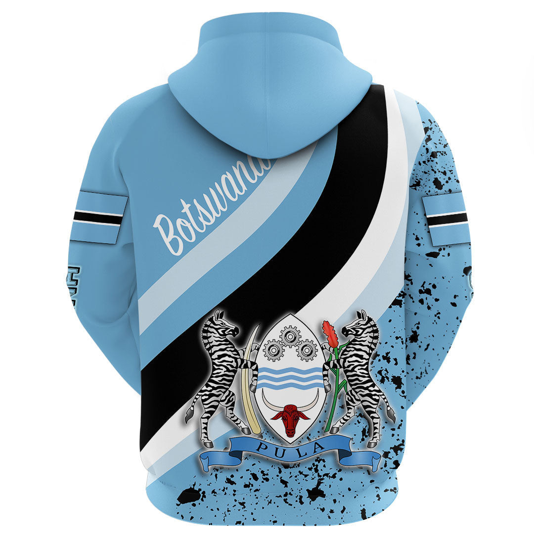 Clothing Botswana Special Flag Zip Hoodie
