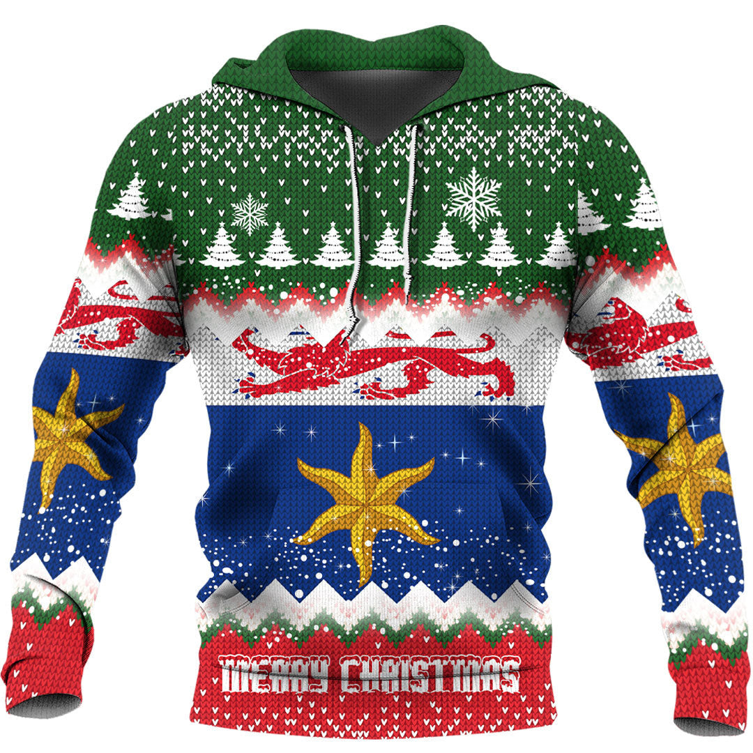 Xmas Clothing Australia City Of Hobart Flag Merry Christmas Hoodie