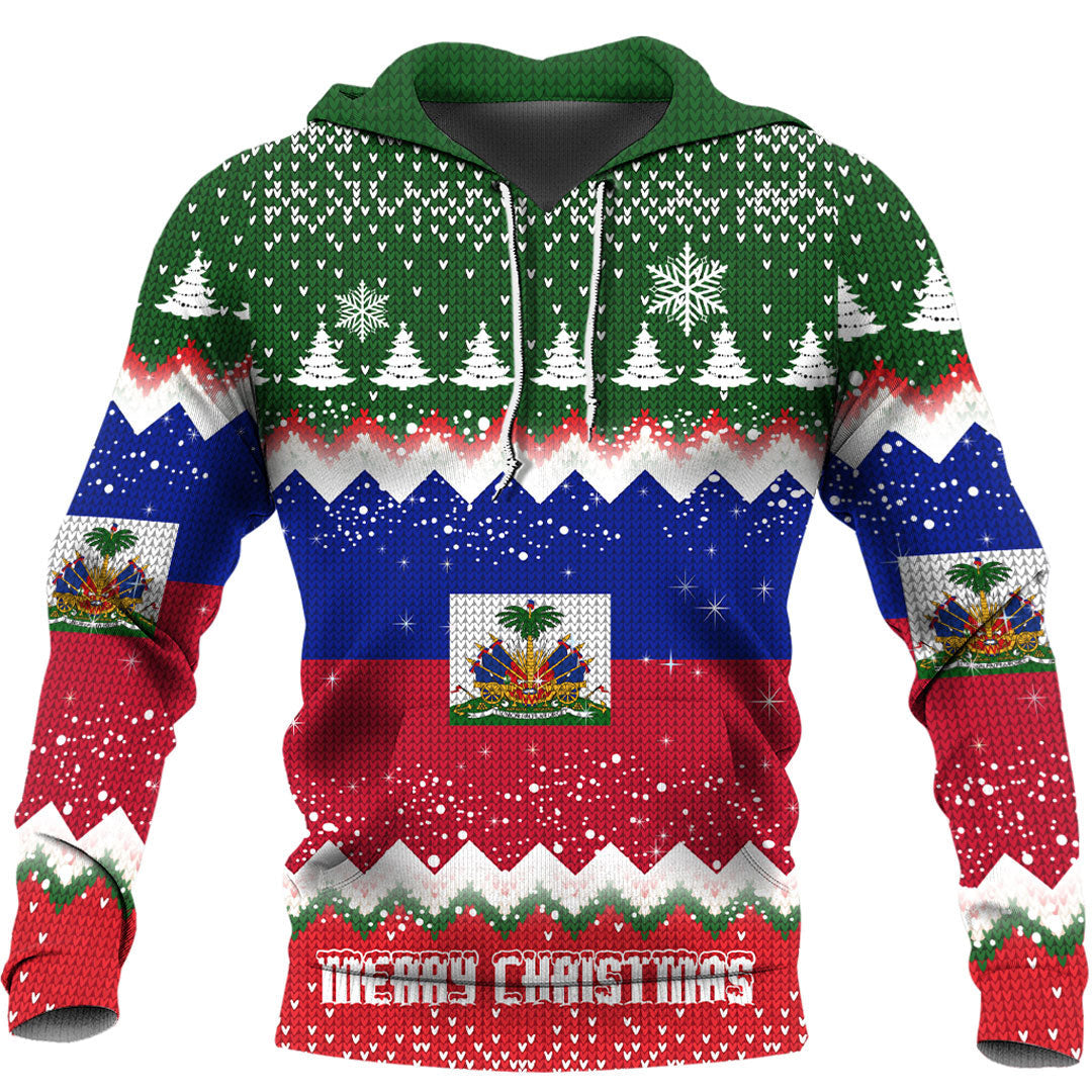 Xmas Clothing Haiti Merry Christmas Hoodie