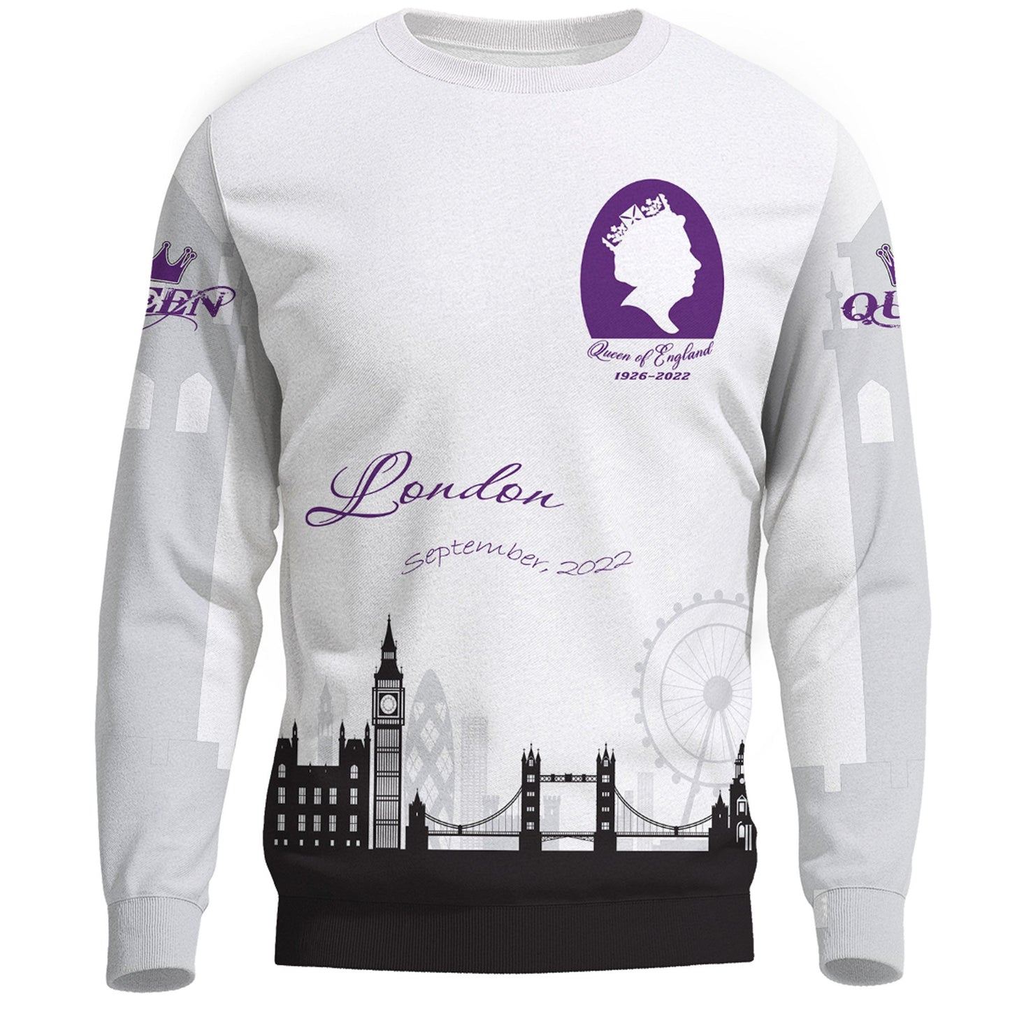 Clothing Queen Of England White Version Sweatshirts