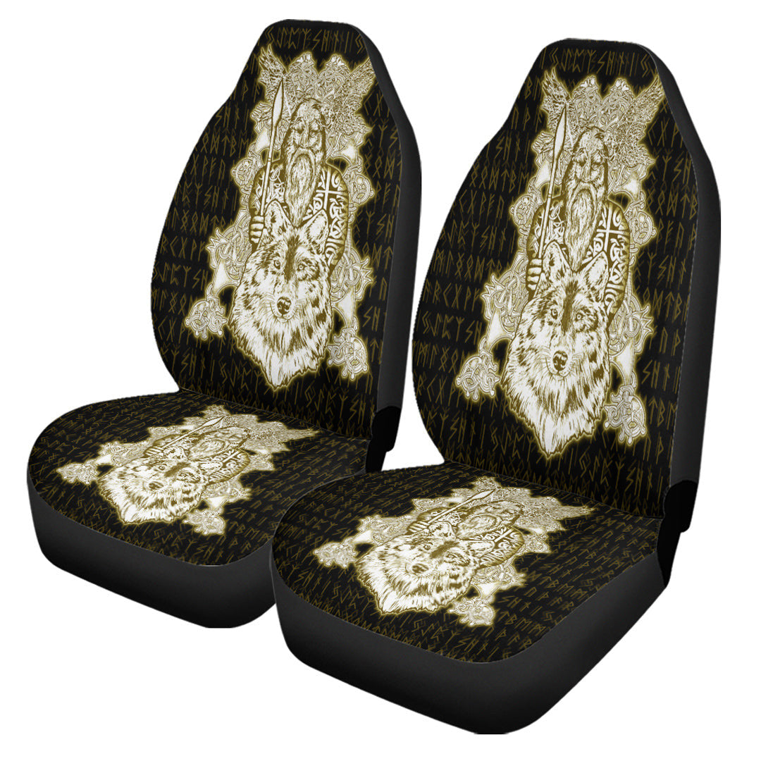 Car Seat Covers Odin Wolf Viking Gold Car Seat Covers