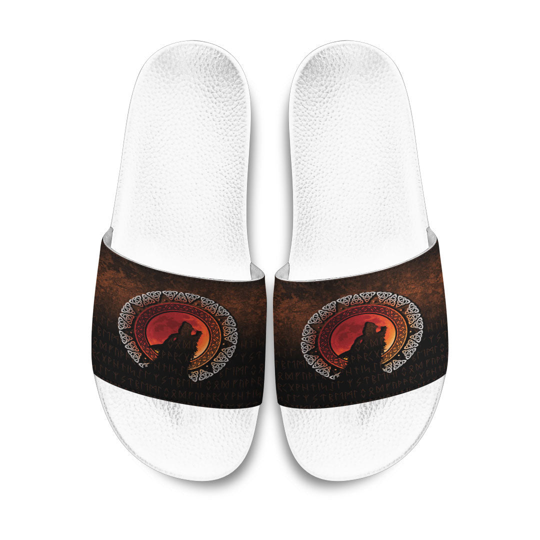 Slide Sandals Fenrir Norse Wolf Son of Loki Slide Sandals