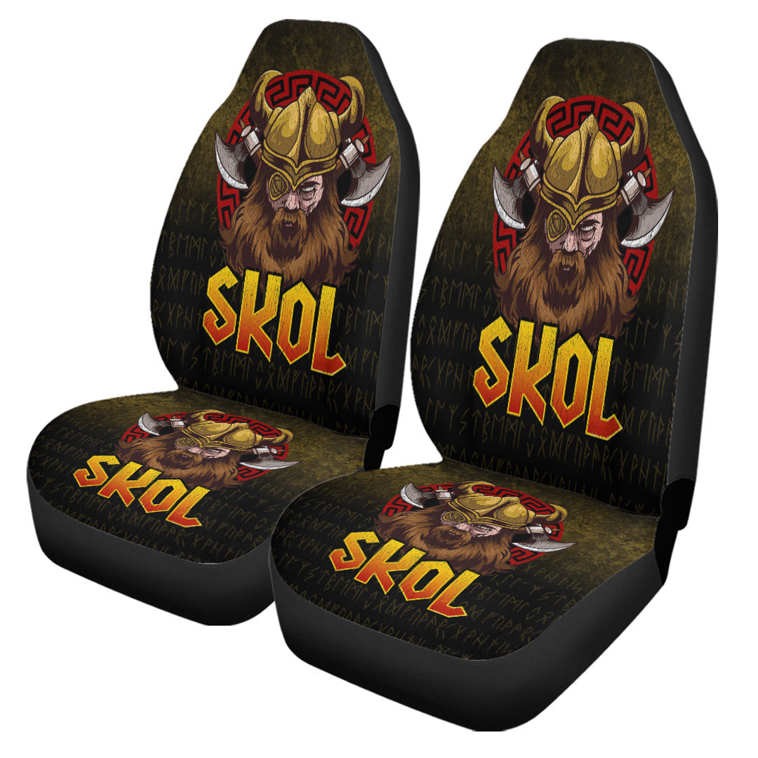 Car Seat Covers Skol Viking Beer Norse Mythology Warrior Drinking Car Seat Covers