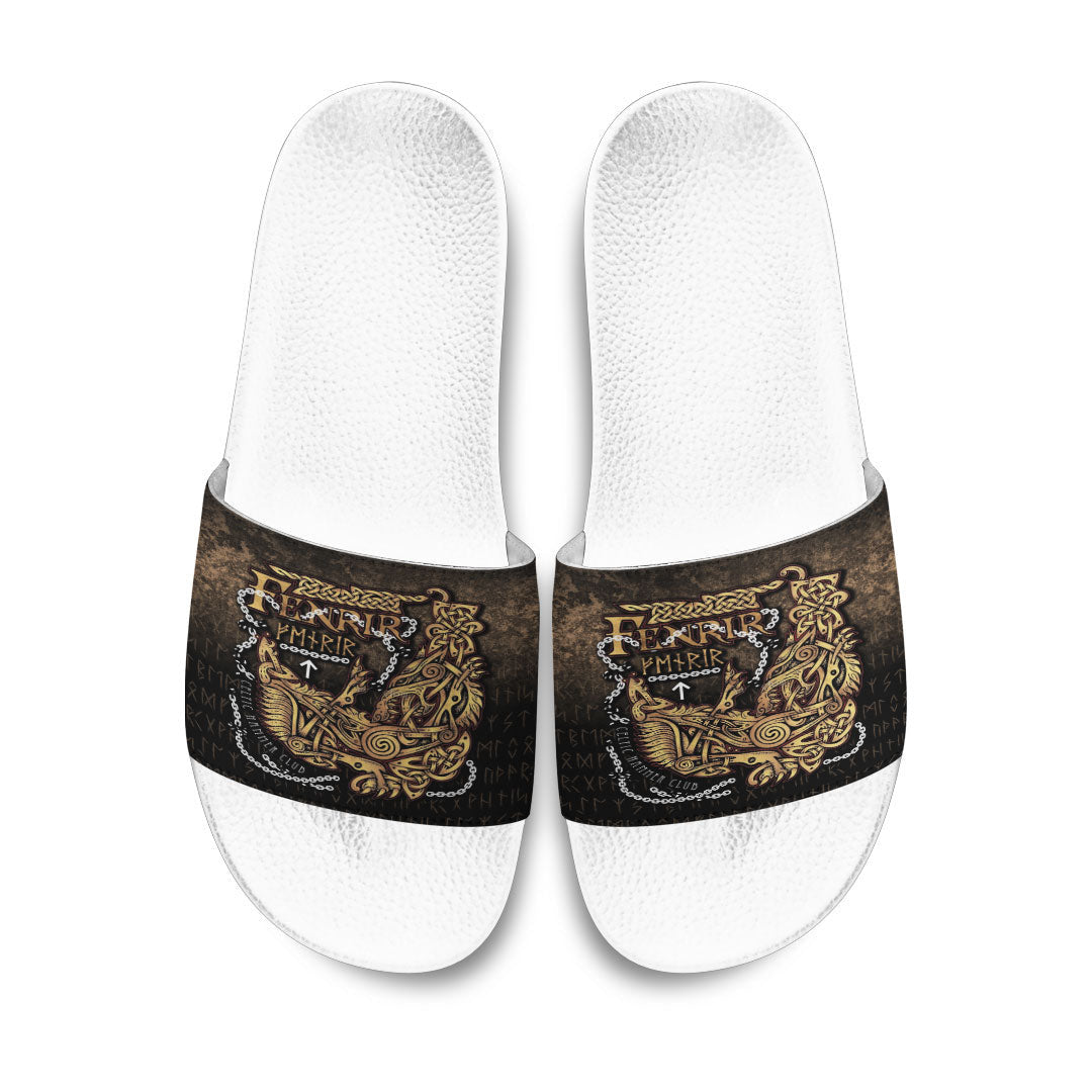 Slide Sandals Fenrir Ragnarok Viking Monster Wolf Slide Sandals