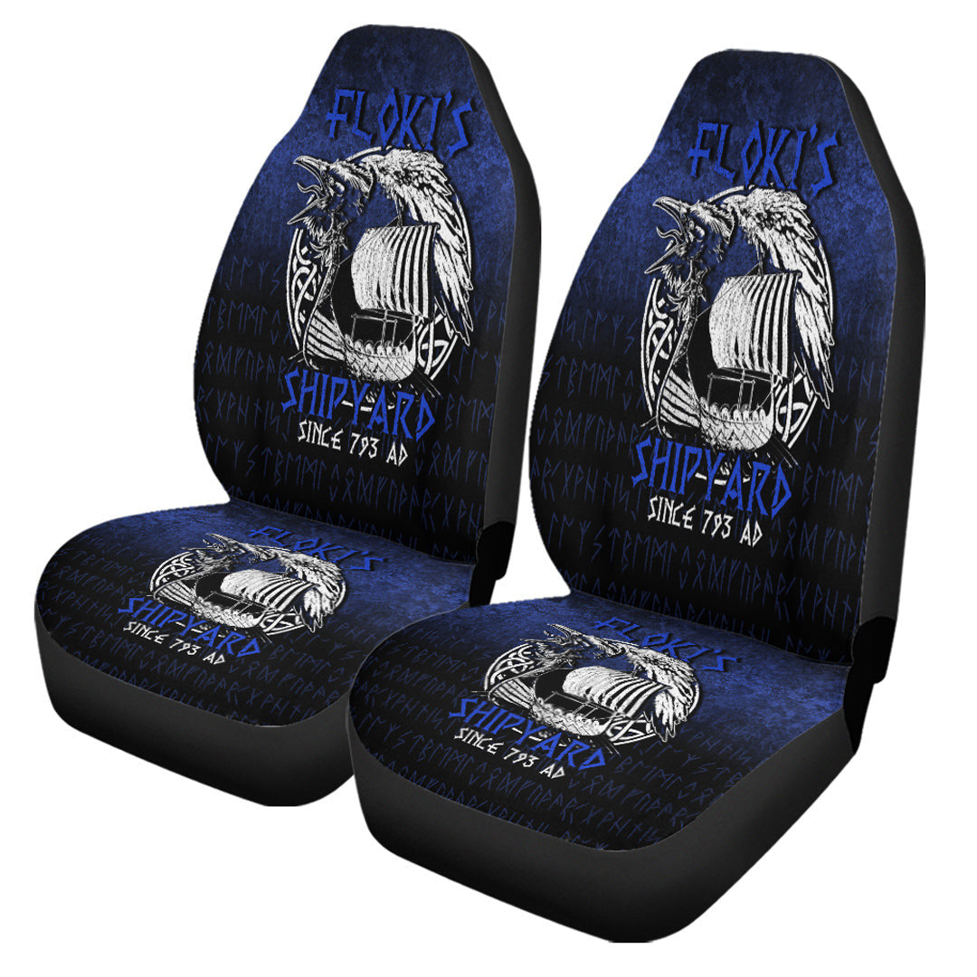 Car Seat Covers Kattegat Longboat Raven Norse Mythology Flokis Shipyard Car Seat Covers