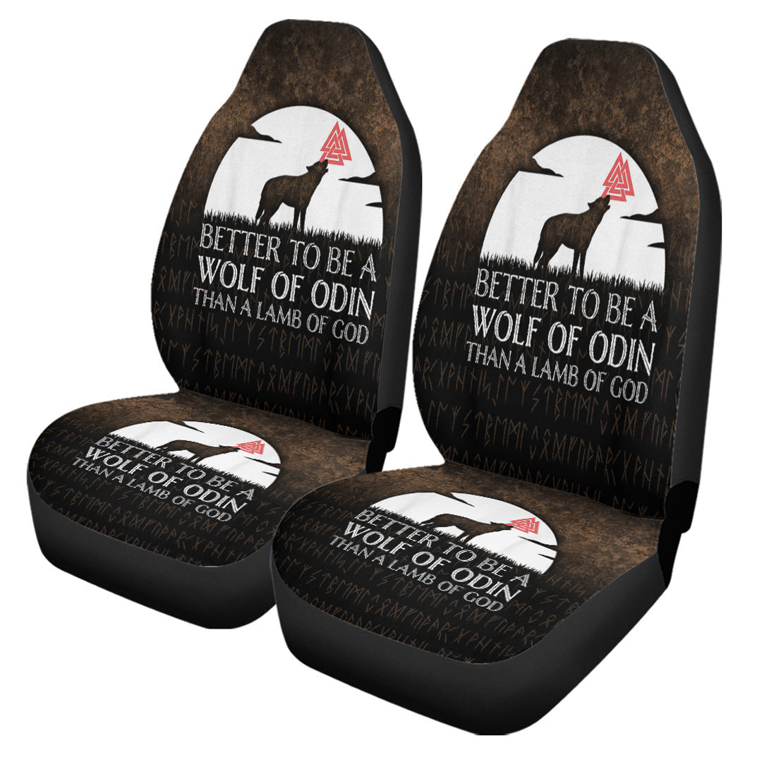 Car Seat Covers Better To Be A Wolf Of Odin Than A Lamb Of God Car Seat Covers