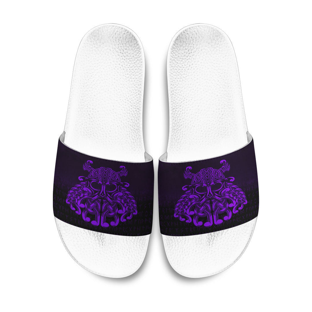 Slide Sandals Vikings Odin Valhalla Purple Version Slide Sandals