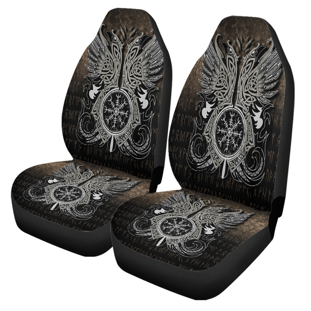 Car Seat Covers Huginn & Muninn, Odin'S Ravens Car Seat Covers