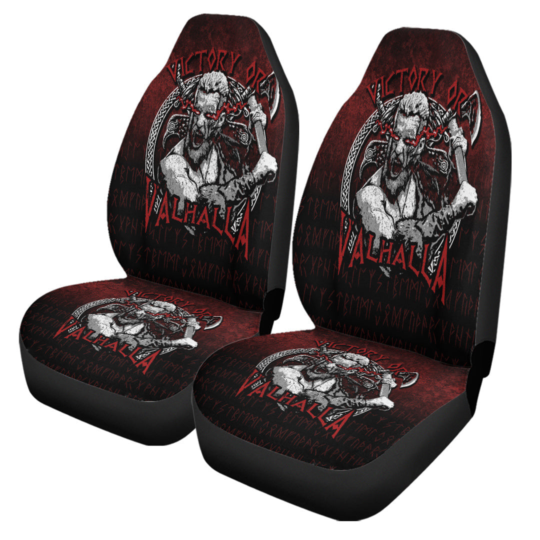 Car Seat Covers Axe Warrior Raven Odin Thor Victory Or Valhalla Car Seat Covers